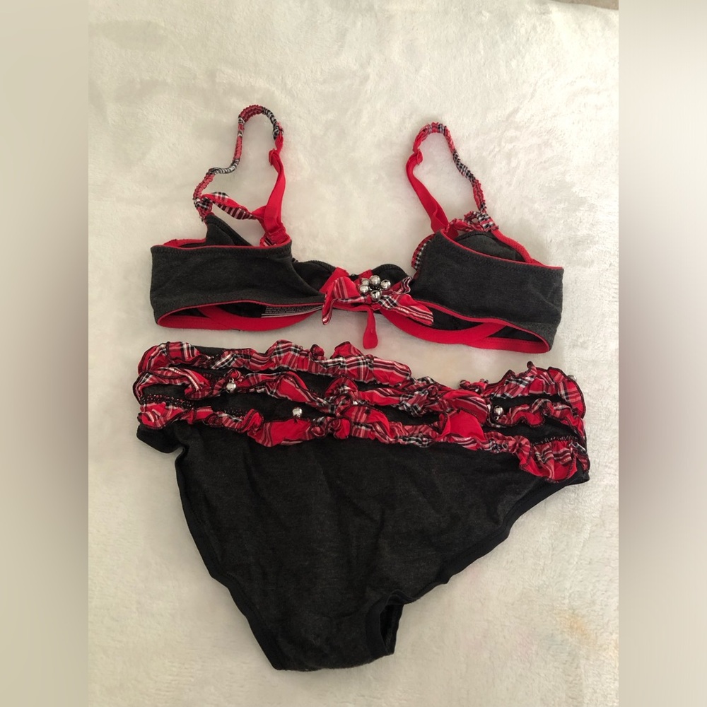 Victoria’s Secret cotton blended bells bra and bottom set, bra 34B, bottom SP - Picture 10 of 10